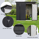 Metal garden sheds 6ftx4ft outdoor storage sheds black without inner foundation(OLD SKU:W135027883)
