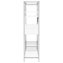 Draper - 5 Shelf LED Wine Cabinet With Pull Out Drawer - Gloss White