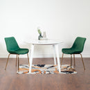 Aufurr Contemporary 3-Piece White Round Dining Set
