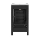 Bathroom Vanity With Ceramic Sink, Soft Close Drawers, Door Organizer, Divider Drawer, Adjustable Foot Pads