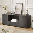Modern Wavy TV Stand Rounded Sideboard With Storage Cabinet