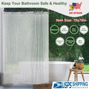 Shower Curtain Waterproof 70x70 Inches Bathroom Shower Curtain Liner EVA Bathroom Curtain w 12 Hooks for Bathtub Shower Stall