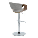 Curvo - Mid Century Modern Adjustable Barstool With Swivel With Rounded T Footrest (Set of 2) by HouseOfZazla