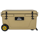 65 Quart Khaki Cooler, Ultra-Tough Hard Shell Ice Chest by HouseOfZazla