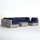 Seating Set With Cushions Handcrafted Wicker Design by HouseOfZazla