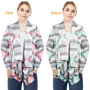 Women Open Front Cardigan Long Sleeve Shawl Neck Breathable Cardigan Well Collection w/ T-Shirt Tank Jeans Leggings