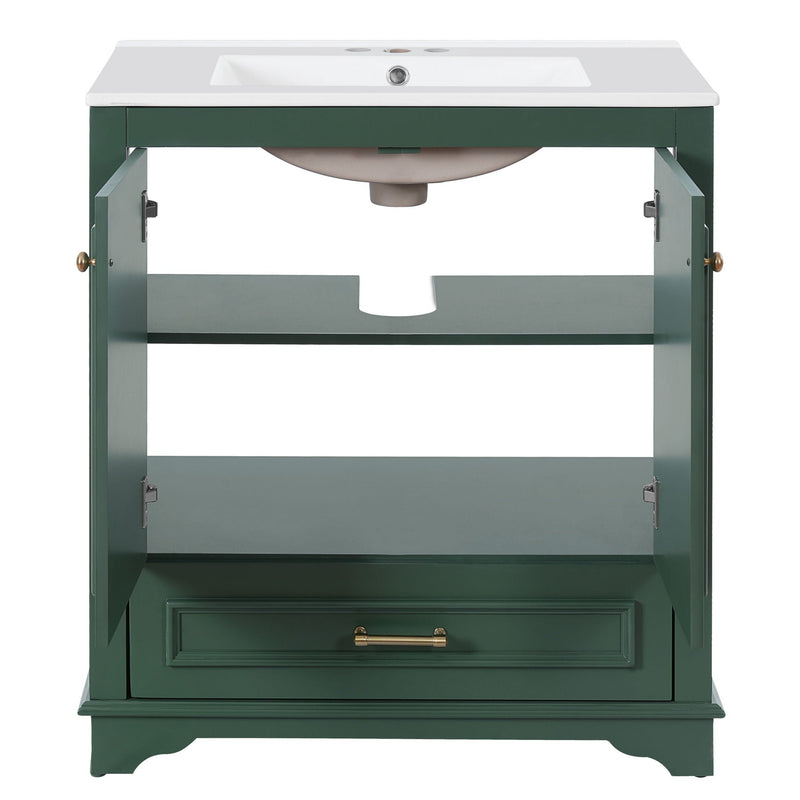 Bathroom Vanity With Sink, Cabinet & 2 Soft Closing Doors & Adjustable Shelf, photo 6 of 50