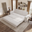 Pull Out Sofa Bed 3 In 1 Convertible Sleeper Sofa With Nailhead Trim & Rolled Arm, Multi Functional by HouseOfZazla