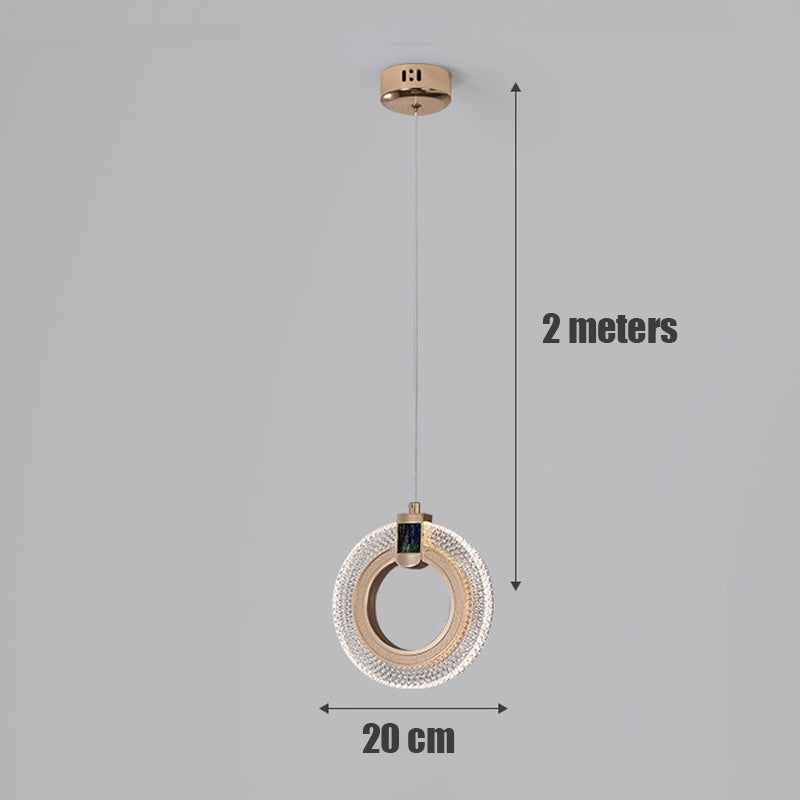 Light Luxury Postmodern Extremely Simple Head Small Chandelier, photo 6 of 9