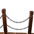 5 Ft Wooden Garden Bridge, Stained Wood Arc Footbridge with Chain Railings by HouseOfZazla