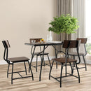 43 x 27.5 Inch Industrial Style Dining Table with Adjustable Feet-Rustic Brown by LJGDeals
