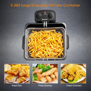 Electric Deep Fryer 5.3QT/21-Cup Stainless Steel 1700W with Triple Basket by LJGDeals