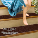 15Pcs Indoor Non-Slip Stair Carpet Mats for Wooden Steps by LJGDeals