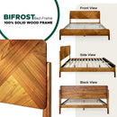 Bifrost Solid Wood Bed Frame With Headboard by Megsu