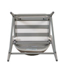 Outdoor Bar Height Metal Frame Counter Stools with Scallop-Shaped Backrest & Water-Resistant Cushions by HouseOfZazla