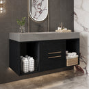 39.4 Inches Single Contemporary Floating Bathroom Vanity