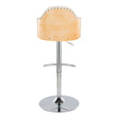 Ahoy - Contemporary Adjustable Barstool, Swivel With Rounded T Footrest (Set of 2) by HouseOfZazla