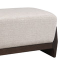 Rubber Solid Wood Bench with Thick Soft Cushions