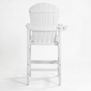HDPE Bar Height Adirondack Patio Chair Outdoor Bar Chair With Cup Holder And Armrests