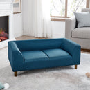 Modern Rectangular Pet Sofa With Backrest And Armrests For Small And Medium Dogs, Soft Cushion by HouseOfZazla