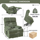 Oversized Power Lift Recliner Chai With Remote Control, Side Pocket, Spacious Seat by HouseOfZazla