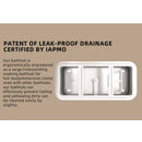 Rectangle Linear Freestanding Soaker Tub With Pop Up Drain, Double Wall Insulated Construction - Gloss White