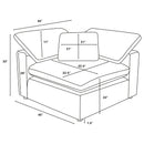 Segoura - 5 Piece Upholstered Modular Sectional With Reclined Back Pillows - Gray by HouseOfZazla