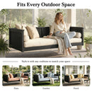 TOPMAX Outdoor Classic Solid Wood Twin Size Swing Bed by HouseOfZazla