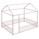 Metal Bed House Bed Frame With Fence by Unique Piece Furniture