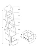 Contemporary Corner Ladder Bookshelf for Office by HouseOfZazla