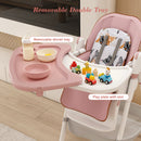 Adjustable Baby High Chair 0-6 Years – Portable Infant Feeding Seat (Pink) by HouseOfZazla
