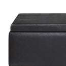 Owen - Tray Top Small Coffee Table Upholstered Storage Ottoman by HouseOfZazla