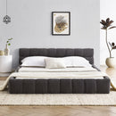 Modern Platform Bed Frame With Thick Fabric by Unique Piece Furniture