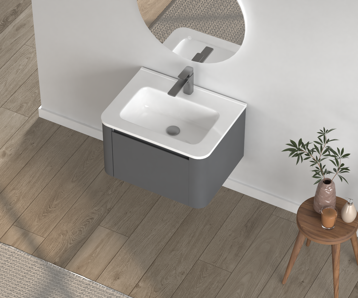 24" Wall-Mounted Bathroom Vanity, photo 5 of 10