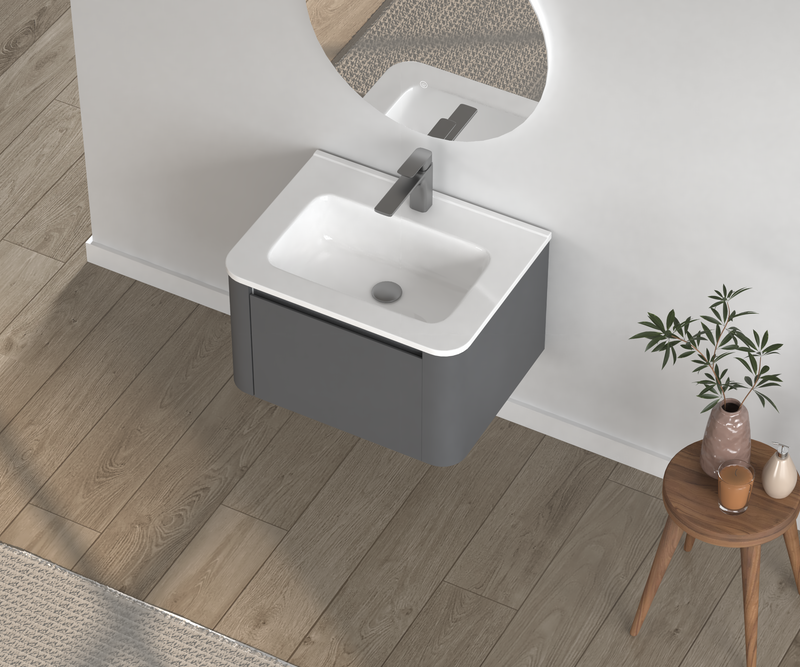 24" Wall-Mounted Bathroom Vanity, photo 5 of 10