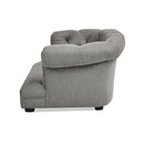 Kiki 36.5' Chesterfield Dog Sofa Bed, Medium, Uptown Gray Stain Resistant High Performance Polyester