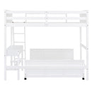 Full Over Full Bunk Bed With Desk