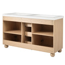 Double Sink Bathroom Vanity With Sinks, Soft Close Doors & 3 Drawers - Wood by HouseOfZazla