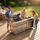 84-Inch Deluxe Stainless Steel Outdoor Kitchen Barbecue Island Grill by HouseOfZazla