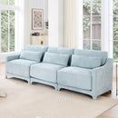 Elegant Sofa With Ergonomic Design And Lumbar Pillows by HouseOfZazla