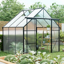Double Door Polycarbonate house Raised Base And Anchor Aluminum Heavy Duty Walk In houses For Outdoor Backyard In All Season by HouseOfZazla