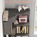 6 Tier Corner Bookshelf, L-Shaped Freestanding Shelf With Anti Drop Panels by HouseOfZazla