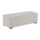 Simple Long Ottoman For Living Room - White by HouseOfZazla