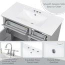 36" Bathroom Vanity With Sink, 2 Tip-Out Drawers, Soft Close Hinges by HouseOfZazla