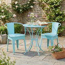 Lourdes 3 PC KD Metal Patio Furniture Set - Matte by HouseOfZazla