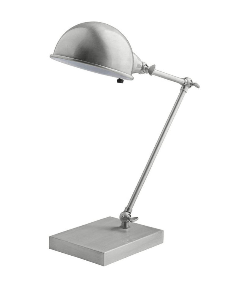 Adesso 21"H Swing Arm LED Desk Lamp Brushed Steel Metal Finish