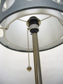 62"H GREY/WHITE RETRO FLOOR LAMP