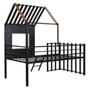 Loft Bed With Roof, Window, Guardrail, Ladder by HouseOfZazla