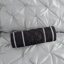 7 Piece Tufted Comforter Set Grey Full
