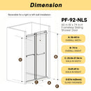 Frameless Double Sliding Shower Door by HouseOfZazla